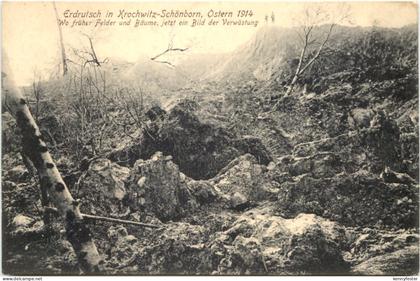 Erdrutsch in Krochwitz-Schönborn 1914 - Böhmen
