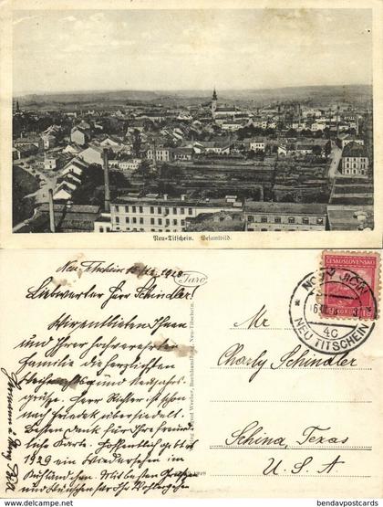 NEUTITSCHEIN, NOVÝ JIČÍN, Panorama (1928) Tschechien AK