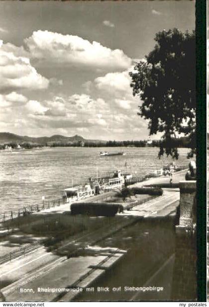 Bonn Rhein Bonn Promenade x 1955