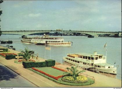 Bonn Rhein Bonn Rheinbruecke Schiff