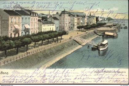 Bonn Rhein Bonn Rheinbruecke Schiff