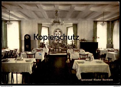 ÄLTERE POSTKARTE SPEISESAAL KLOSTER BORNHEIM MARIA HILF Standuhr grandfather clock couvent convent postcard cpa AK