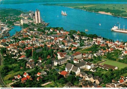 Brake Unterweser Fliegeraufnahme