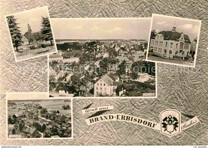 Brand-Erbisdorf Teilansichten Dorfteich Rathaus