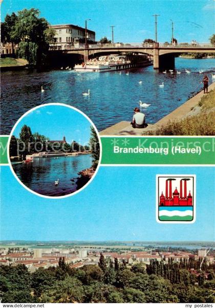 Brandenburg  Havel MS Aktivist Anlegestelle der Weissen Flotte Brandenburg Nord