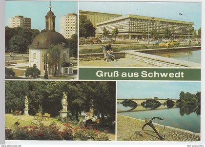 (96685) AK Schwedt, Mehrbildkarte, 1988