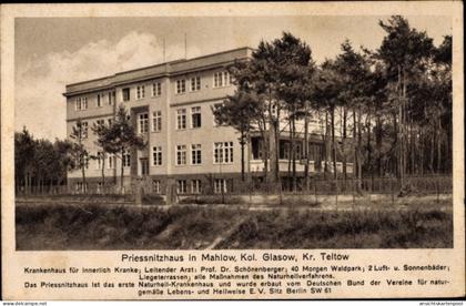 CPA Blankenfelde Mahlow Teltow Fläming, Blick auf das Naturheil Krankenhaus Priessnitzhaus