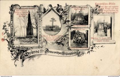 CPA Dennewitz Niedergörsdorf in Brandenburg, Dennewitzer Schlachtfeld, Denkmäler, Tauentzien-Stein