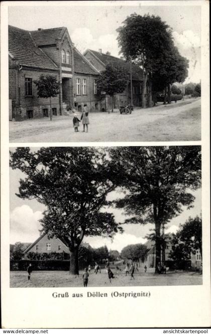 CPA Döllen Gumtow Prignitz, Straßenpartien, Kinder