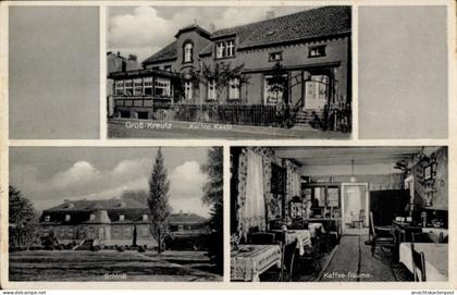 CPA Groß Kreutz an der Havel, Bäckerei, Konditorei und Café Robert Kaatz, Potsdamer Str. 2, Schloss