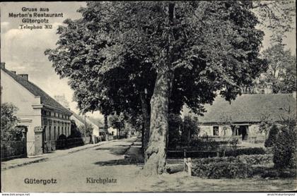 CPA Gütergotz Stahnsdorf Brandenburg, Merten's Restaurant, Kirchplatz