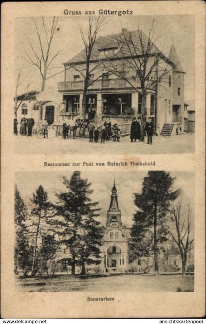 CPA Gütergotz Stahnsdorf Brandenburg, Restaurant zur Post, Sanatorium