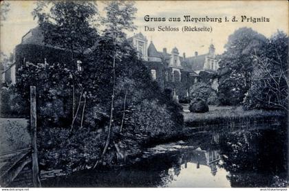CPA Meyenburg in der Prignitz, Das Schloss, Rückseite