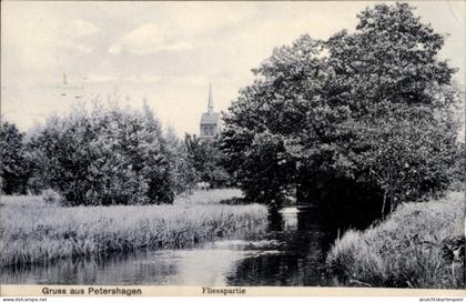 CPA Petershagen Eggersdorf Brandenburg, Fliess, Fluss