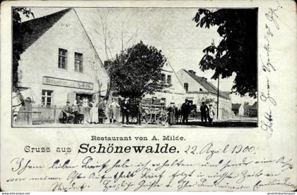 CPA Schönewalde Brandenburg, Restaurant A. Milde