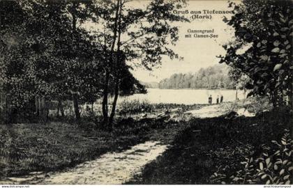 CPA Tiefensee Werneuchen in der Mark, Gamengrund, Gamensee, Hotel Spitzkrug, Albert Moschner