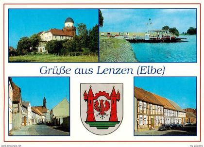 Lenzen Elbe Schloss Elbefaehre Stadtpartien