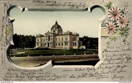 Passepartout CPA Schwante Oberkrämer in der Mark Havelland, Schloss Sommerswalde