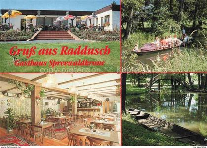 Raddusch Vetschau Spreewald Brandenburg Gasthaus-Spreewaldkrone Terrasse Kahnfah