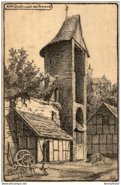 Seelow - Alte Stadtmauer am Vorwerk