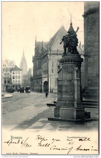 Allemagne - BREME - BREMEN - turmblaserbrunnen