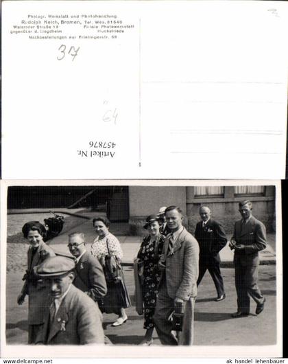457876,Foto AK Bremen Personen Motorrad