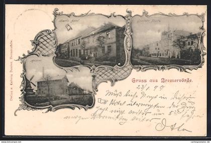 AK Bremervörde, Daetz Hotel, Meierei, Grosser Platz