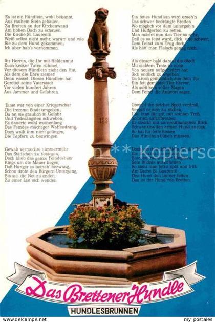Bretten Baden Das Brettener Hundle Brunnen