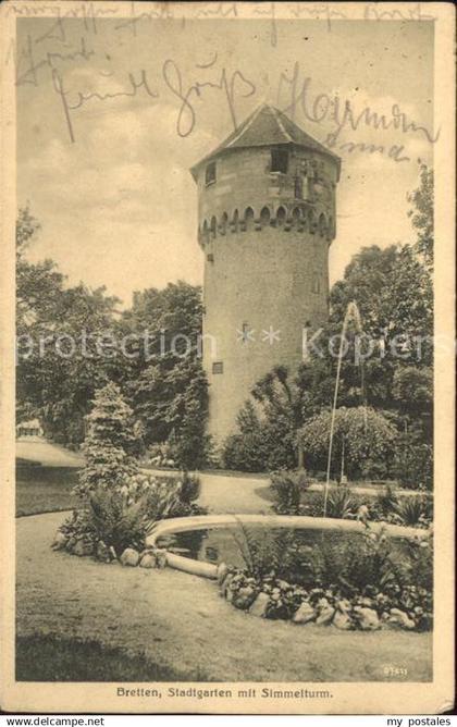 Bretten Baden Stadtgarten Simmelturm