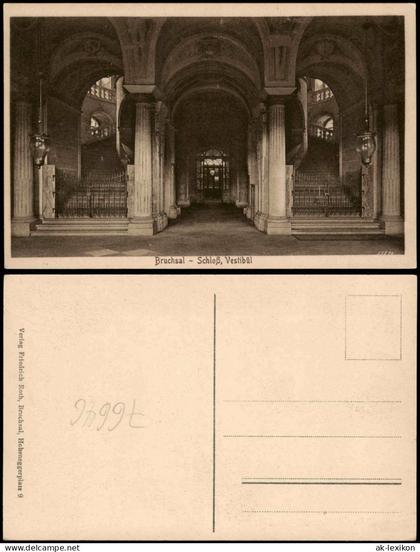 Ansichtskarte Bruchsal Schloß, Vestibul 1914