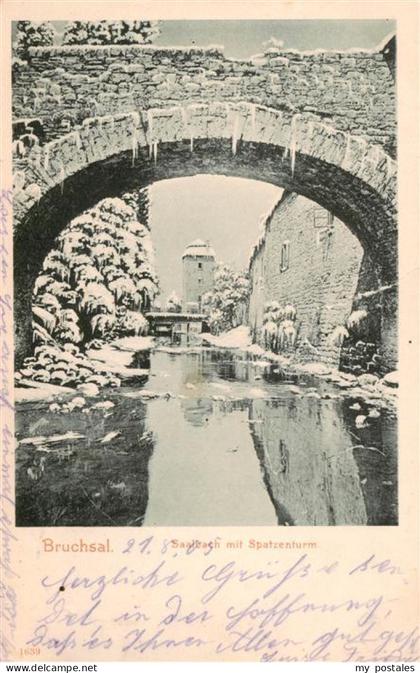 Bruchsal Saalbach mit Spatzenturm