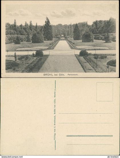 Ansichtskarte Brühl Parkanlage 1922