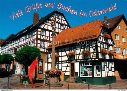 Buchen Baden Stadtansicht Mariens?ule