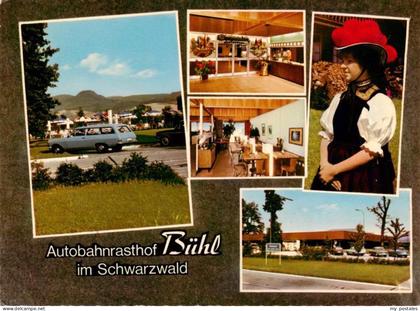 Buehl Baden Autobahnrasthof Buehl Gastraum Schwarzwaeldter Tracht Terrasse