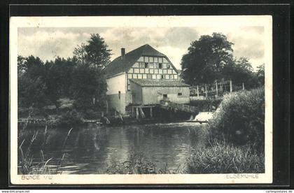 AK Bünde i. W., Flusspartie mit Elsemühle