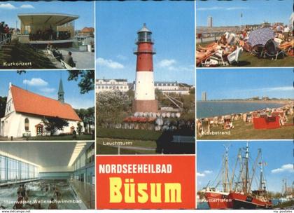 Buesum Nordseebad Buesum Leuchtturm Kurkonzert Wellenschwimmbad Kutterhafen