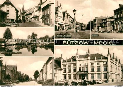 Buetzow Wilhelm Pieck Strasse Bahnhof Bootshaeuser Warnow Gartenstrasse Rathaus