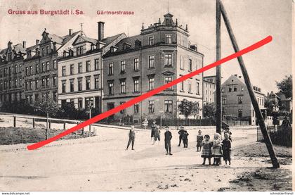 AK Burgstädt Gärtnerstraße Schillerstraße Chemnitzer Straße Markersdorf Mühlau Hartmannsdorf Röhrsdorf Limbach Chemnitz