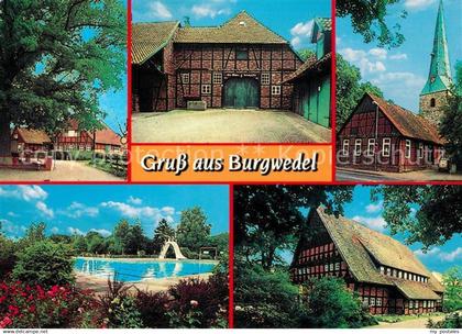 Burgwedel Fachwerkhaeuser Scheune Kirche Schwimmbad