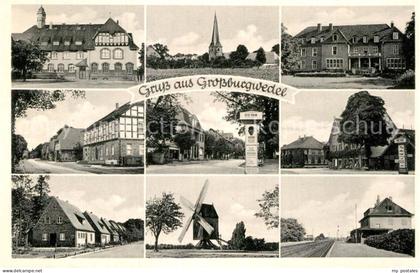 Grossburgwedel Rathaus Kirche Windmuehle Motive