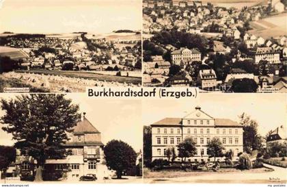 Burkhardtsdorf Erzgebirgskreis Sachsen Panorama Teilansicht Rathaus Schule