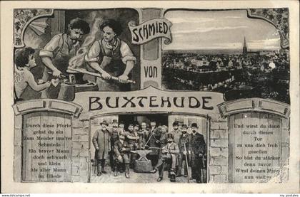 Buxtehude Schmied von Buxtehude Illustration Panorama