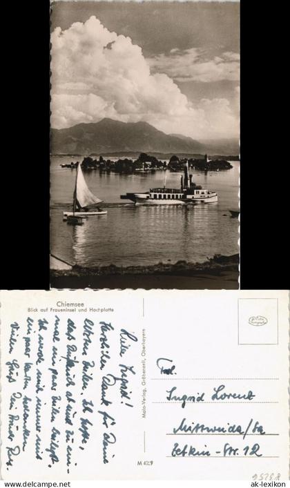Ansichtskarte Chiemsee Herrenchiemsee - Dampfer 1961
