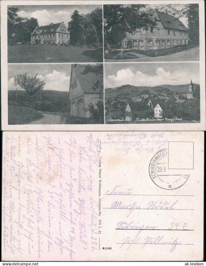 Ansichtskarte Crostau Chróstawa Gutshaus - Gaststätte - Panorama 1932