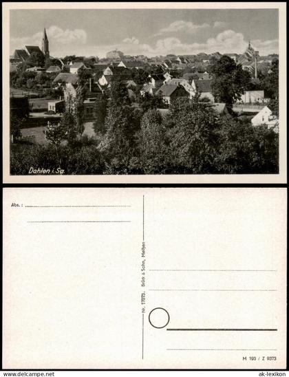 Ansichtskarte Dahlen Stadtblick 1952