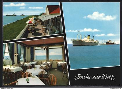 AK Brunsbüttel, Die Strandhalle, Dampfer