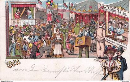 Darmstadt Messe Drehorgel Kasperl-Theater Karussell Darmstadt