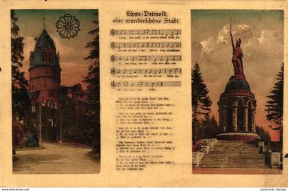 Detmold, Lippe-Detmold, Lied-AK, Feldpost 1917