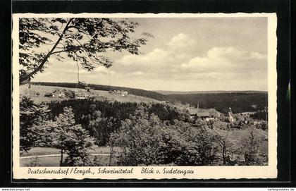 AK Deutschneudorf /Erzgeb., Blick vom Sudetengau ins Schweinitztal