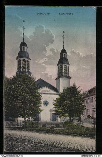 AK Dierdorf, Kath. Kirche mit Anlage